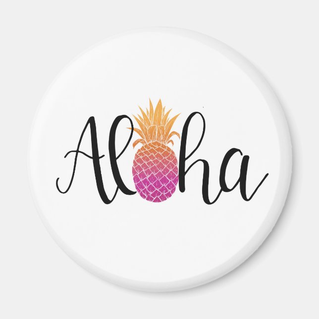 Aloha Pineapple Magnet (Front)