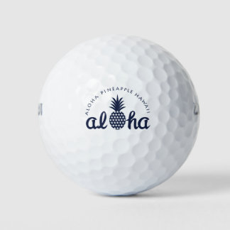 Aloha Pineapple (star) 043 navy Golf Balls