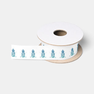 Aloha Pineapple Surfboards Satin Ribbon