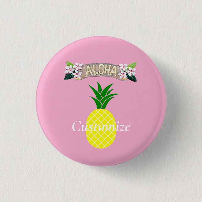Aloha Pineapple Thunder_Cove 3 Cm Round Badge (Front)