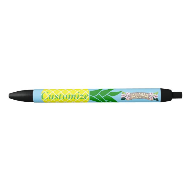 Aloha Pineapple Thunder_Cove Black Ink Pen (Front)