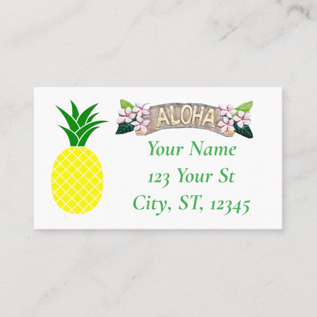 Aloha Pineapple Thunder_Cove Business Card (Front)