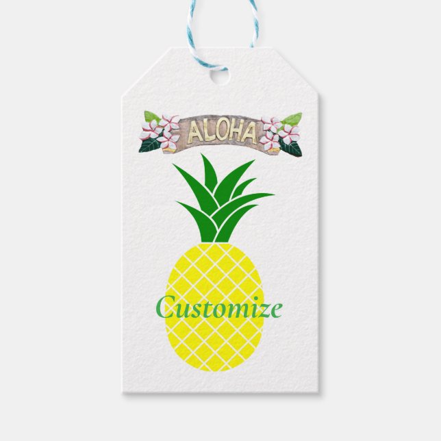 Aloha Pineapple Thunder_Cove Gift Tags (Front)