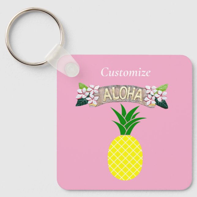 Aloha Pineapple Thunder_Cove Key Ring (Front)