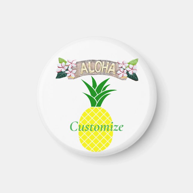 Aloha Pineapple Thunder_Cove Magnet (Front)