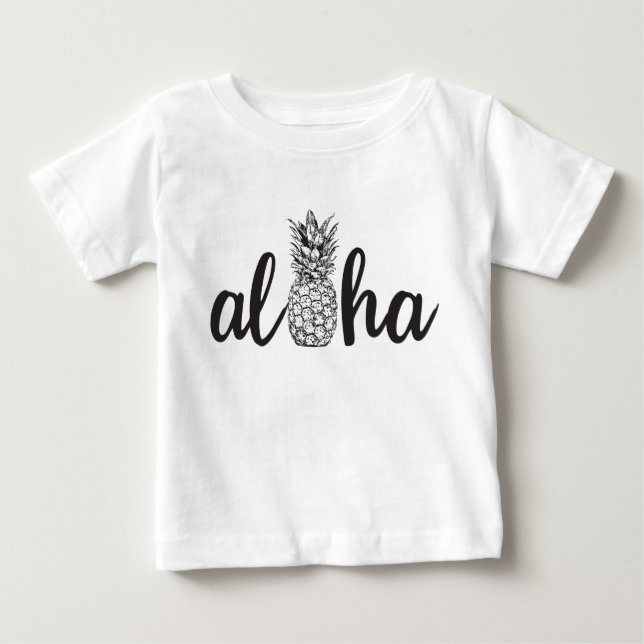 aloha pineapple tropical island kid shirt (Front)