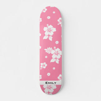 Aloha Pink Classic Hawaiian Seamless Pattern Skateboard
