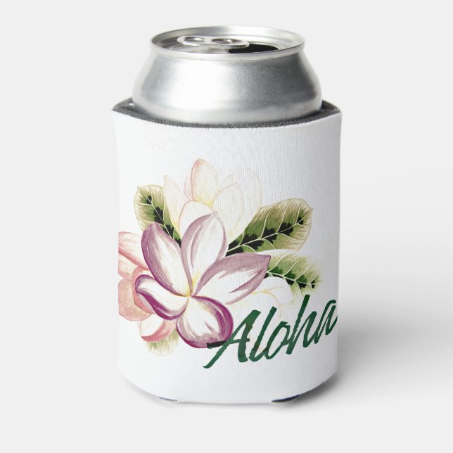 Aloha Plumeria Can Cooler (Can Back)