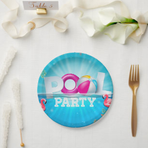 Aloha Pool Party Paper Plate