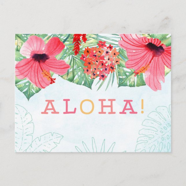 aloha postcard, aloha greetings card (Front)