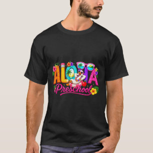Aloha preschool tropical floral silly goose back T-Shirt