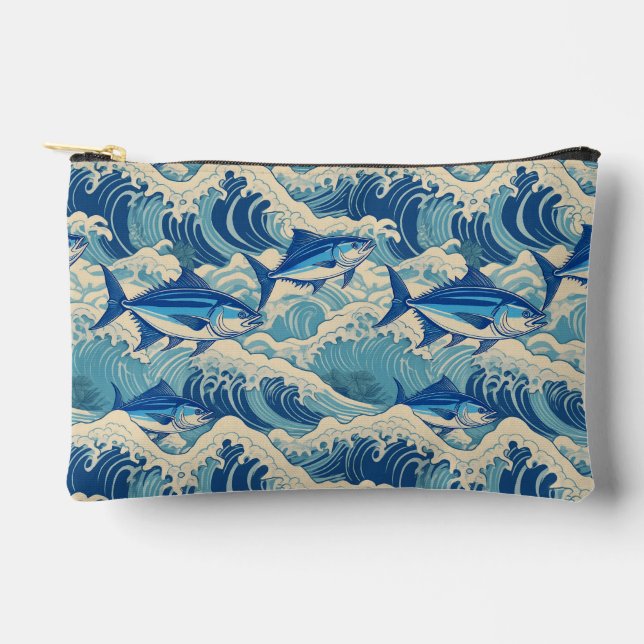 Aloha print pattern accessory pouch (Front)