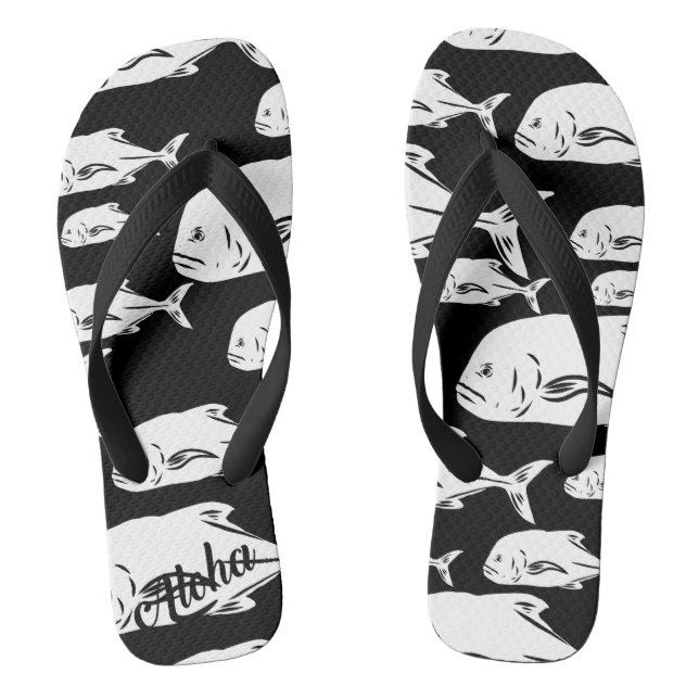 Aloha print slippers - flip flops (Footbed)