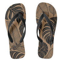 Aloha print slippers - flip flops