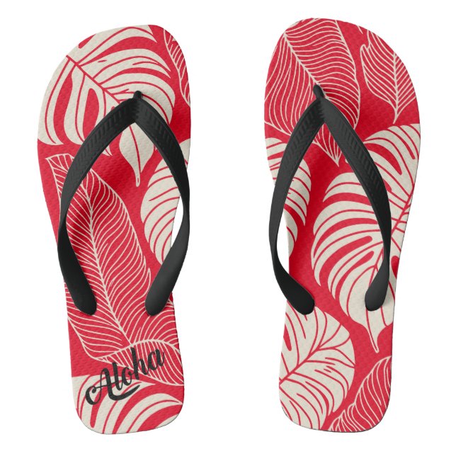 Aloha print slippers - flip flops (Footbed)