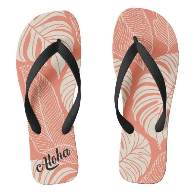 Aloha print slippers - flip flops (Footbed)