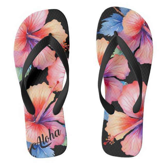 Aloha print slippers - flip flops (Footbed)