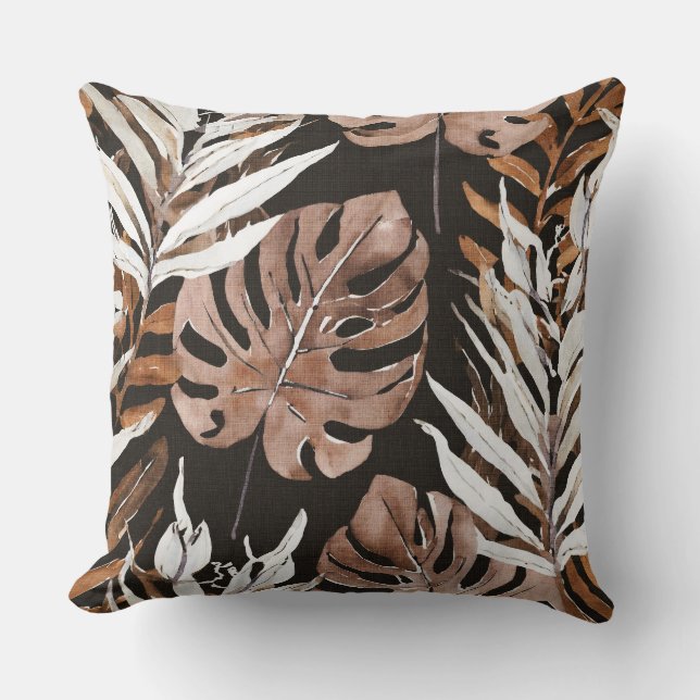Aloha print Tropical throw pillow (Front)