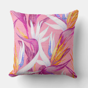 Aloha print Tropical throw pillow