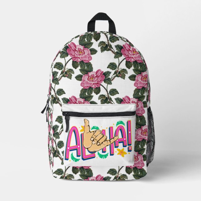 Aloha Printed Backpack (Front)