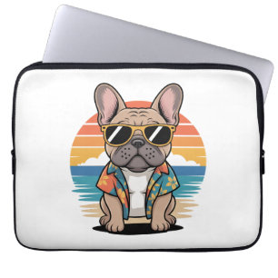 Aloha Pup – Cool French Bulldog Beach Vibes Laptop Sleeve