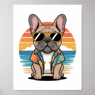 Aloha Pup – Cool French Bulldog Beach Vibes Poster
