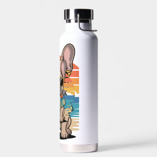 Aloha Pup Cool French Bulldog Beach Vibes Water Bottle