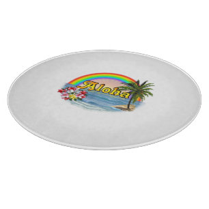 Aloha Rainbow Cutting Board