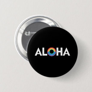 Aloha Rainbow Island Hawaii Pride LGBTQ 6 Cm Round Badge