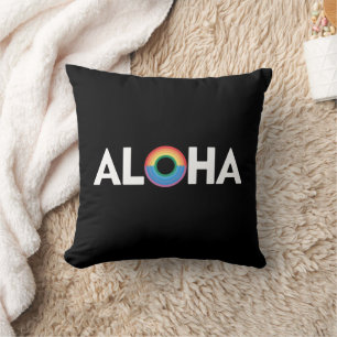 Aloha Rainbow Island Hawaii Pride LGBTQ Cushion