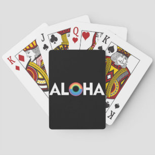 Aloha Rainbow Island Hawaii Pride LGBTQ Playing Cards