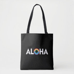 Aloha Rainbow Island Hawaii Pride LGBTQ Tote Bag