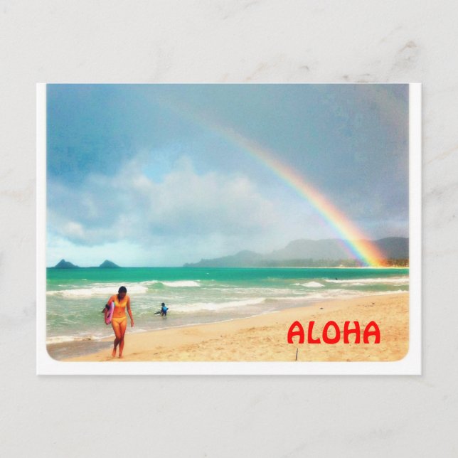 Aloha Rainbow Postcard (Front)