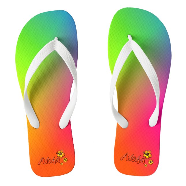 Aloha Rainbow Thongs (Footbed)