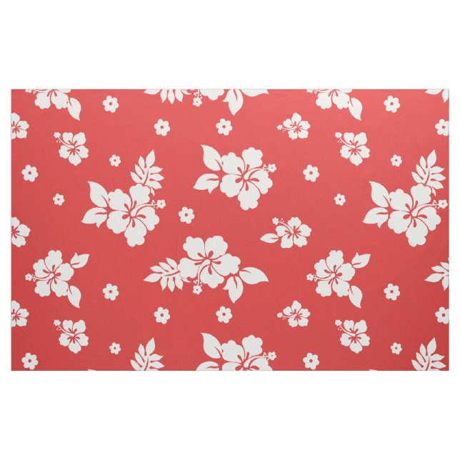 Aloha Red Classic Hawaiian Seamless Pattern Fabric (Fat Quarter)