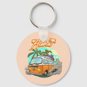 Aloha Retro Surf Van Key Ring