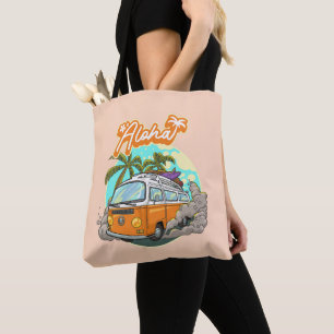 Aloha Retro Surf Van Tote Bag