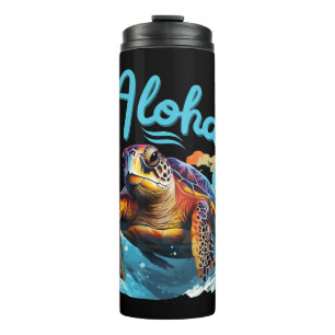 Aloha sea turtle Hawaiian underwater world summer Thermal Tumbler