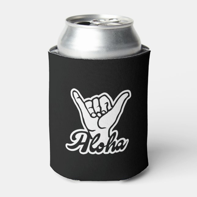 Aloha Shaka Hand, Hang Loose sign Can Cooler (Can Front)