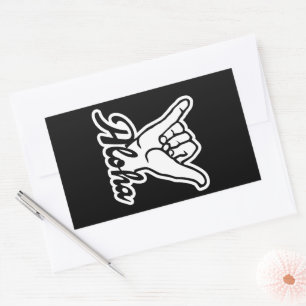 Aloha Shaka Hand, Hang Loose sign Rectangular Sticker
