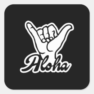 Aloha Shaka Hand, Hang Loose Square Sticker