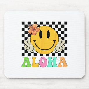 Aloha Shirt Happy Face Vacation Men Women Kids Haw Mouse Pad