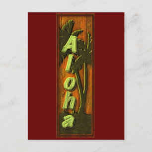 Aloha sign postcard