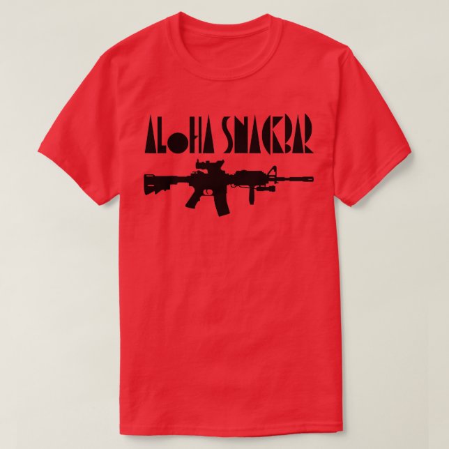 Aloha Snackbar AR15 American Patriot  T-Shirt (Design Front)