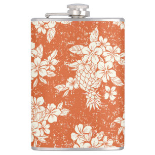Aloha Spirit: Hibiscus-Pineapple Harmony. Hip Flask