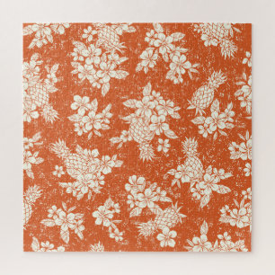 Aloha Spirit: Hibiscus-Pineapple Harmony. Jigsaw Puzzle