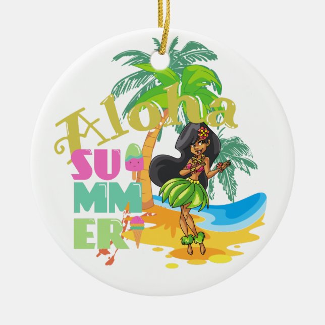 Aloha Summer Ornament (Front)