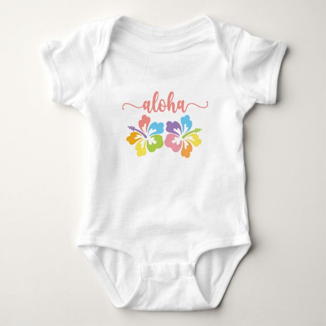 Aloha Summer Pastel  Baby Bodysuit (Front)