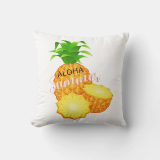 Aloha Summer Pineapple_ Hawaiian Islands  Cushion