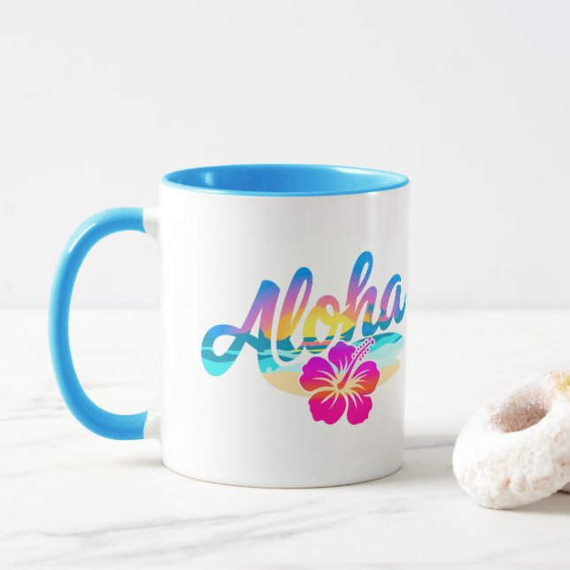 Aloha Summer T-Shirt Mug (With Donut)